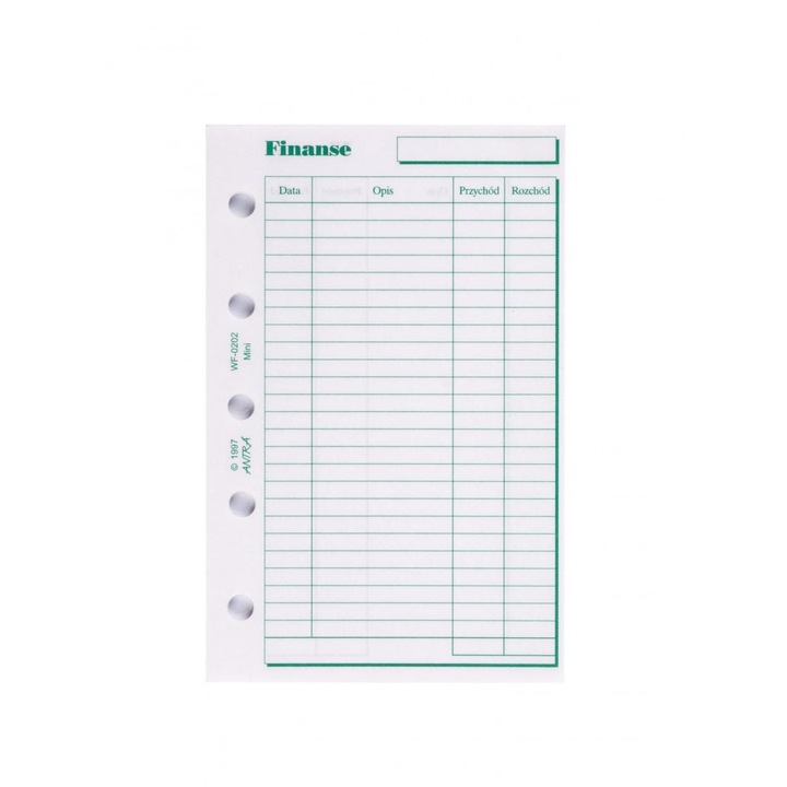 Pagini agenda, ANTRA, Hartie, Alb