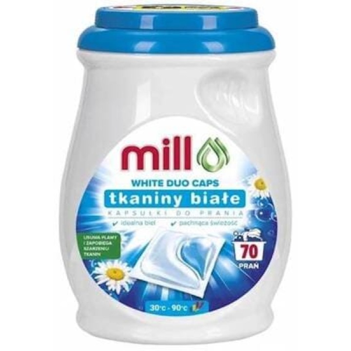 70 kapszula fehér szennyeshez, malom, 70 mosás