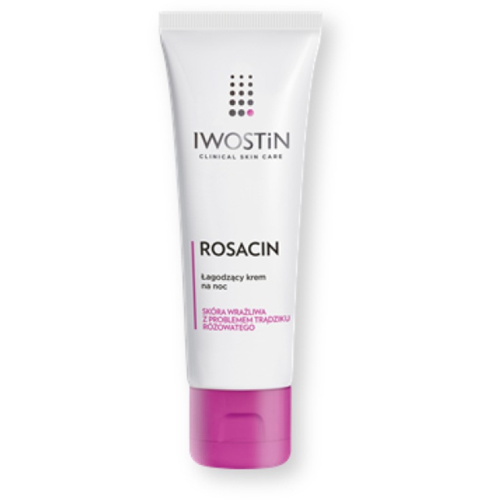 Crema de noapte pentru reducerea rozaceei, Iwostin, 40 ml