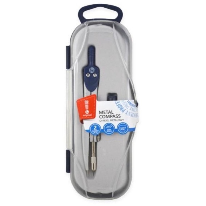 Ученически компас, Memobe, пластмаса, метал, 32 см, многоцветен