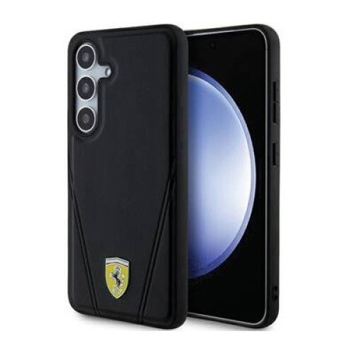 Husa telefon, Ferrari, TPU, Cu model, MagSafe, Compatibil cu Samsung Galaxy S24, Negru