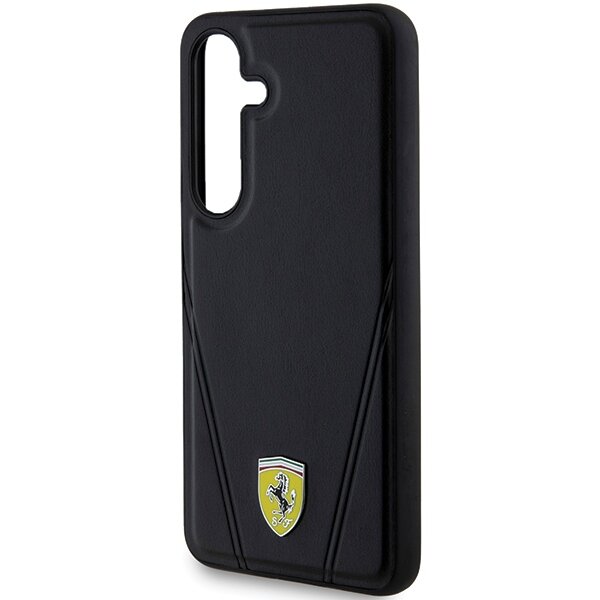 Husa telefon, Ferrari, TPU, Cu model, MagSafe, Compatibil cu Samsung Galaxy S24, Negru