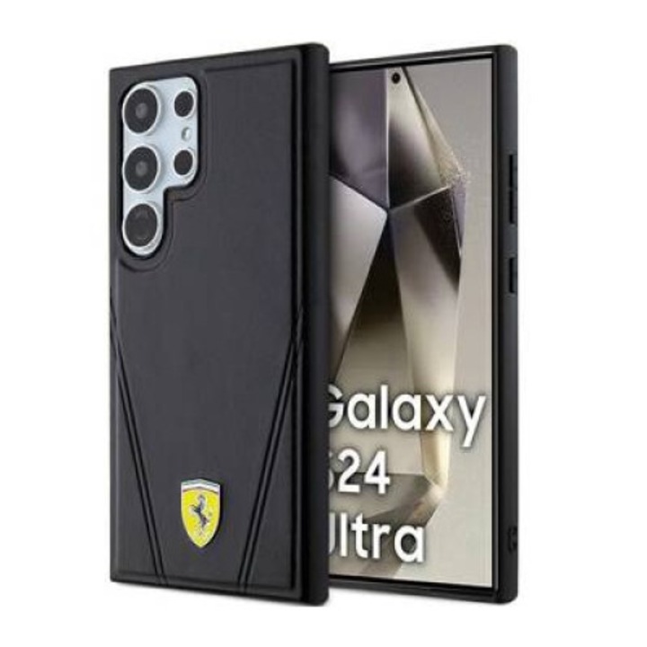 Ferrari TPU fekete telefontok, Samsung Galaxy S24 Ultra