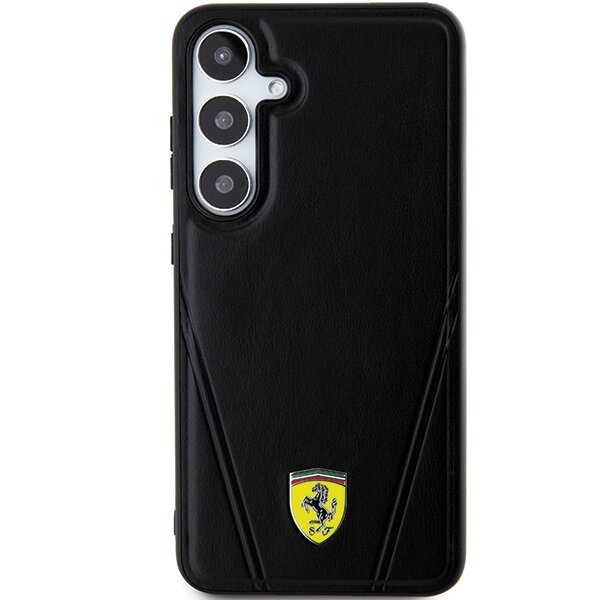 Husa telefon, Ferrari, TPU, Cu model, MagSafe, Compatibil cu Samsung Galaxy S24, Negru