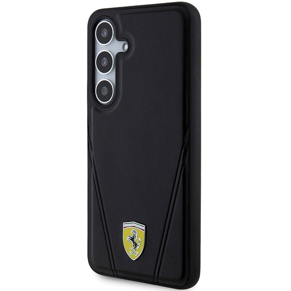 Husa telefon, Ferrari, TPU, Cu model, MagSafe, Compatibil cu Samsung Galaxy S24, Negru