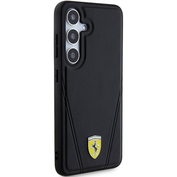 Husa telefon, Ferrari, TPU, Cu model, MagSafe, Compatibil cu Samsung Galaxy S24, Negru