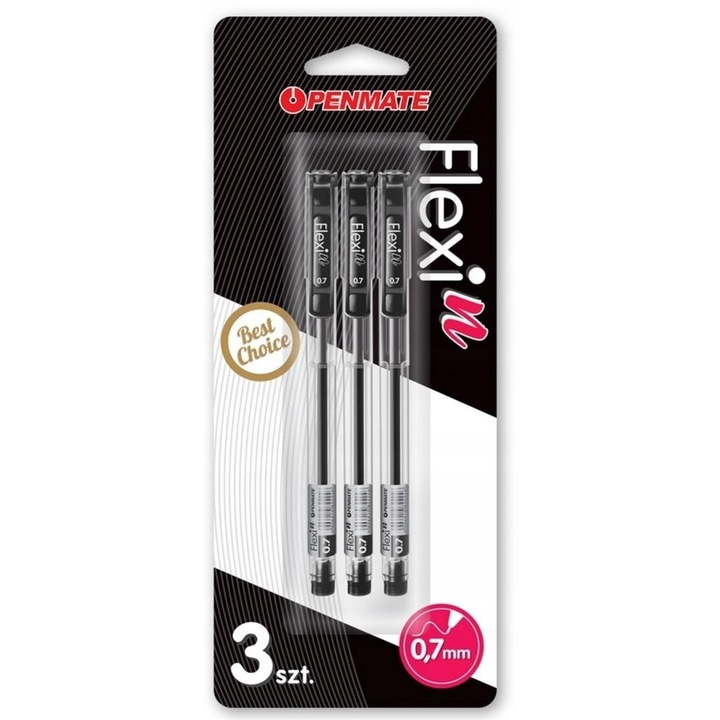 Stilou Flexi N, Penmate, 3 db, Fekete