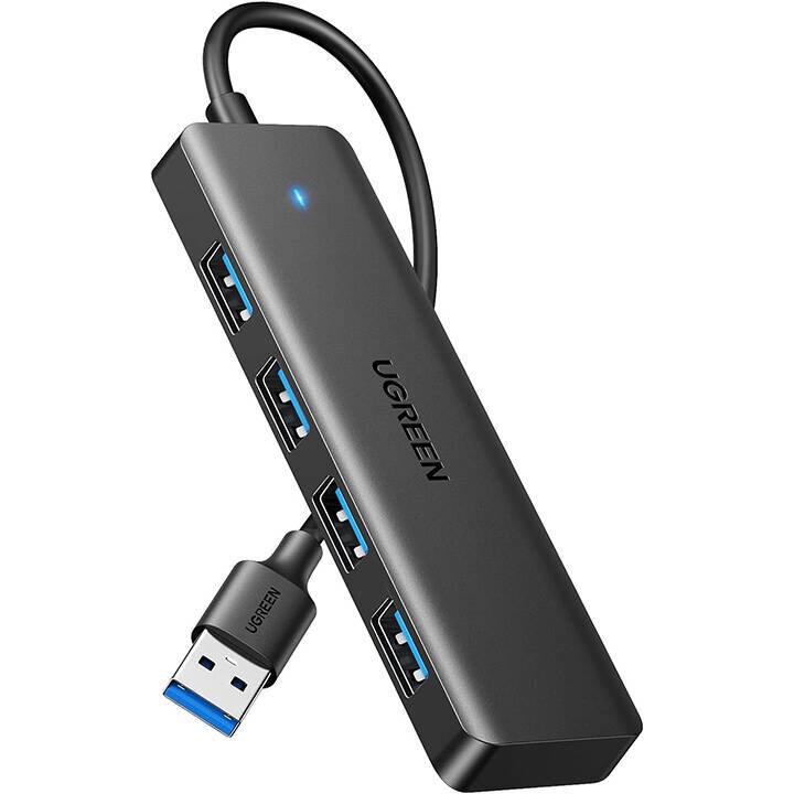 25851 4 in 1 USB-A to 4x USB-A Negru