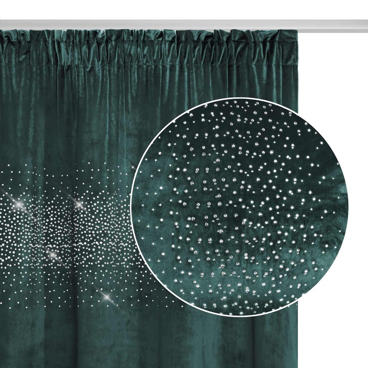 Draperie, Spod Igly I Nitki, Catifea, 140x270cm, Verde