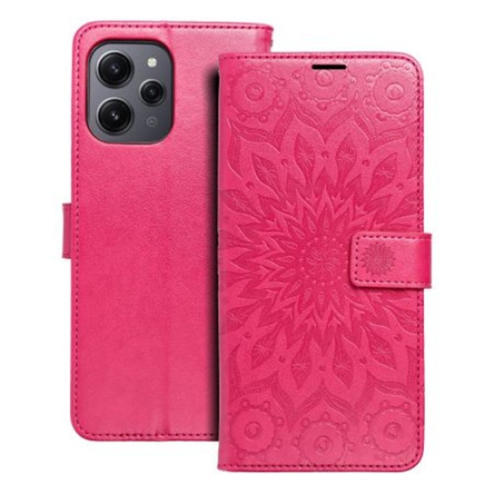 fixGuard MEZZO könyves tok XIAOMI Redmi 12 4G / 12 5G-hez, mandala magenta