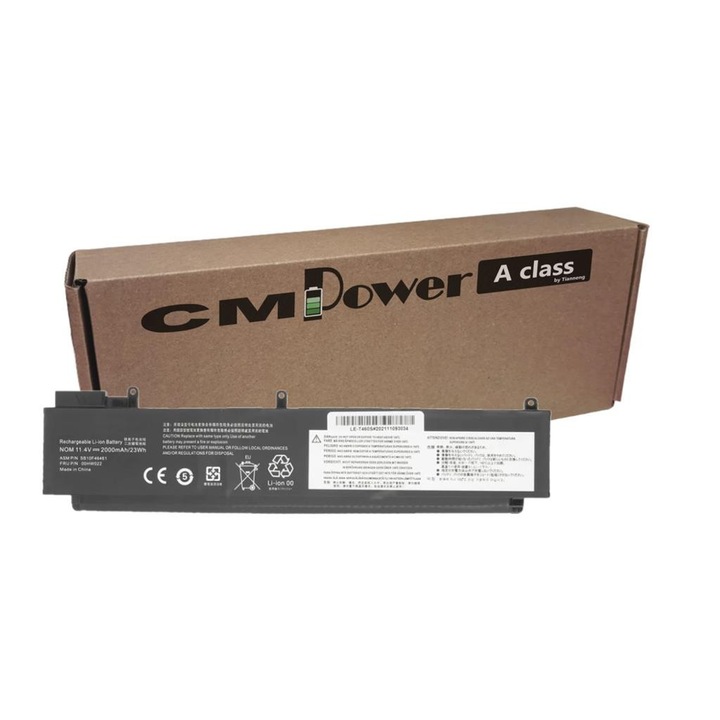 CM Power A osztályú laptop akkumulátor Lenovo Thinkpad T460s T470s 00hw022 01AV406 SB1046F46461