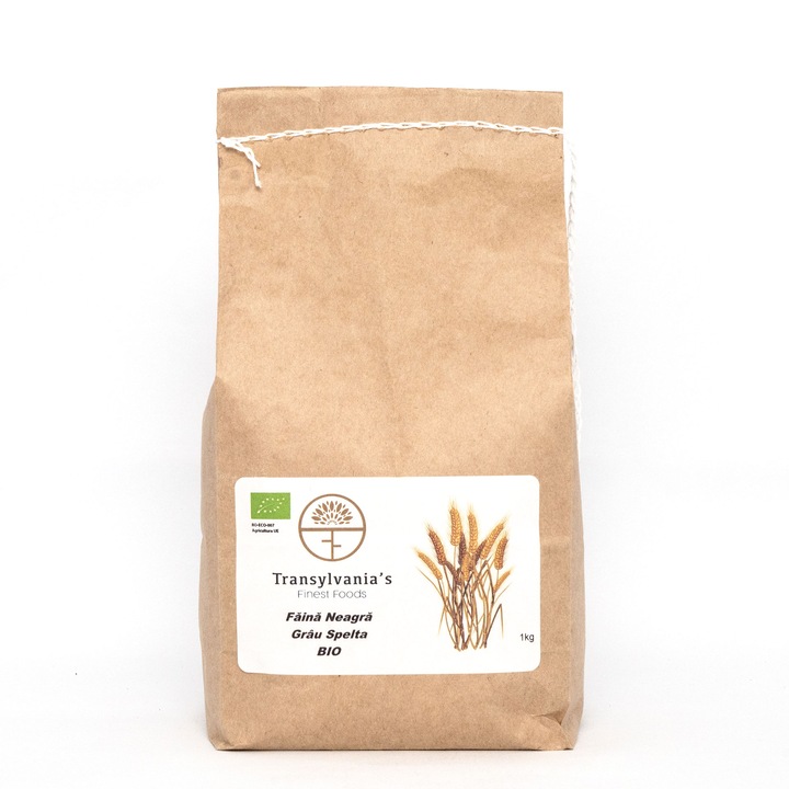 Faina neagra din grau Spelta bio 1kg Transylvania's Finest Foods