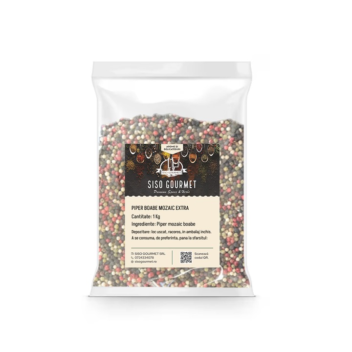 Piper Boabe Mozaic Extra, Siso Gourmet, 1Kg