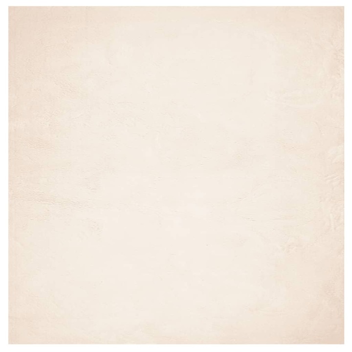 Килим HUARTE с къс косъм vidaXL, Мек и миещ се, Бежов, 120x120 см, 2.35 Kg