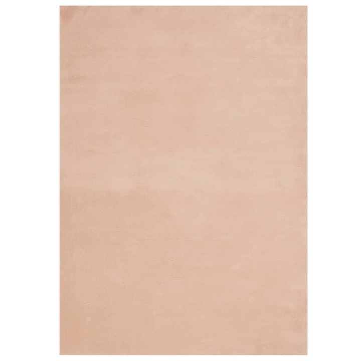 Килим HUARTE с къс косъм vidaXL, Мек и миещ се, Руж, 200x280 см, 8 Kg