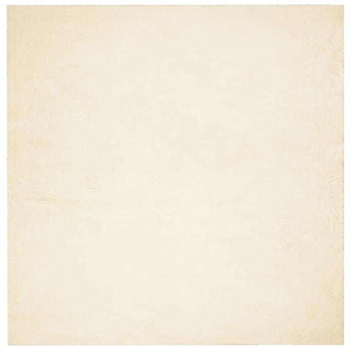 vidaXL HUARTE krémszínű rövid szálú puha és mosható szőnyeg 160x160 cm 3.1 kg