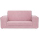Детски диван 2 в 1, Zakito Europe, plus, розов, 84x38x34см, със свалящ се калъф