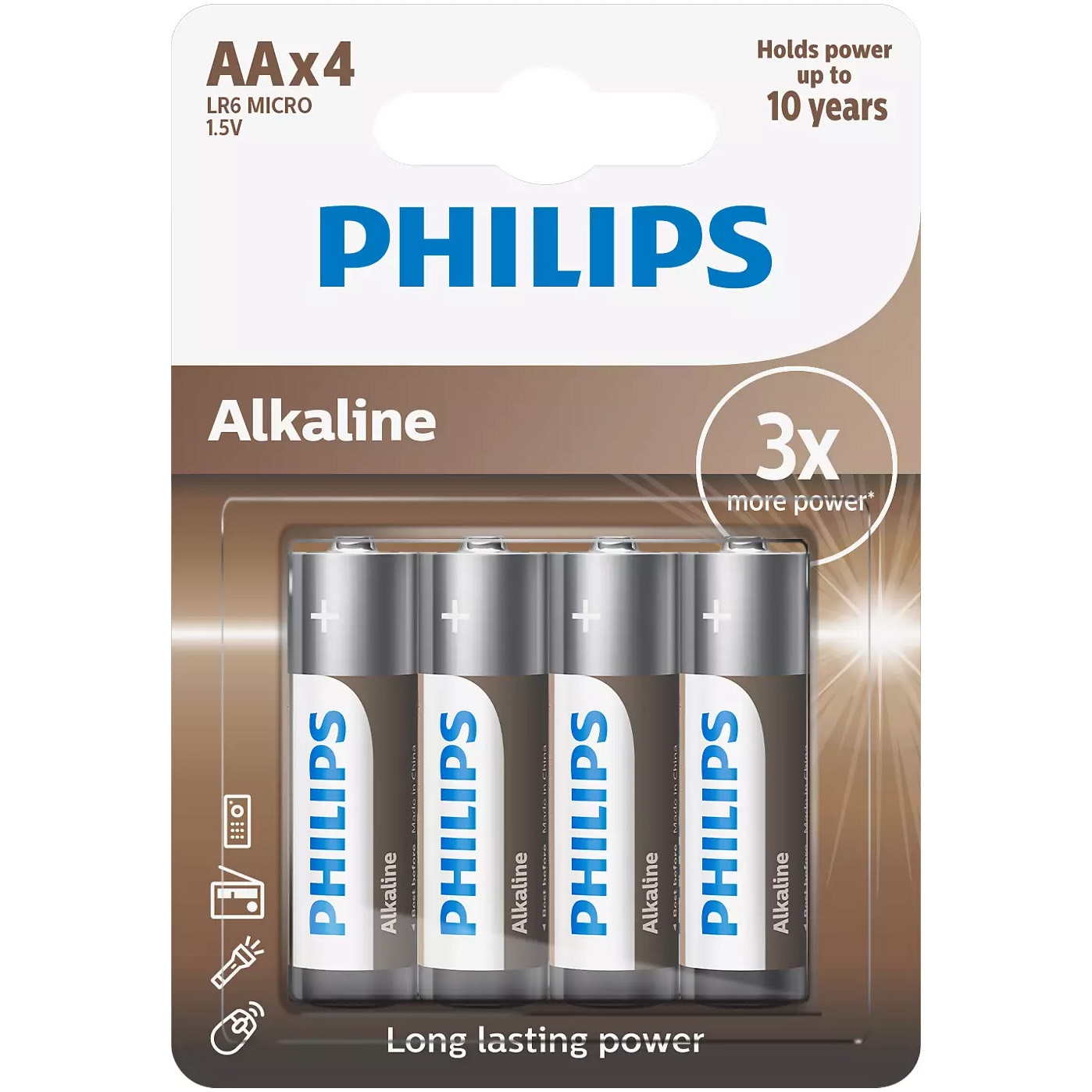 Baterii Philips Alcaline AA, 4 buc