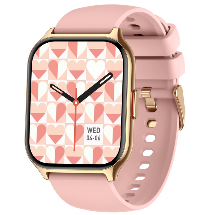 Ceas SmartWatch ZonStyle™​​​​​​​Fit idealSTORE, Ecran Tactil 2,01, Android/IOS, Difuzor-Microfon, Control Muzica, Camera, Apeluri, Mesaje, Whatss, Facebook, Vreme, Fitness Traker, IP67, Ritm Cardiac, Tensiune Arteriala, SpO2, Monitorizare Somn, Sport