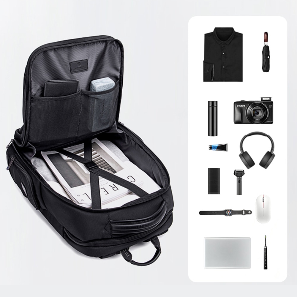 Rucsac pentru laptop, Arctic Hunter Xava, poliester, 49x32x25, 5 cm, negru