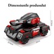Tanc De Jucarie SIKS Cu Telecomanda, Bratara De Control, Bile Din Hidrogel Expandabile In Apa, Trage Cu Proiectile Din Apa, Rotatie 360°, Off-Road, Lumini Si Sunete Interactive, Negru cu Rosu