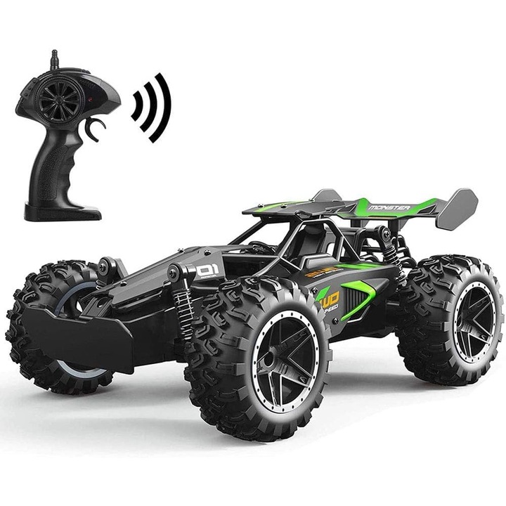 Masina de mare viteza off-road, 2.4G cu telecomanda, deplasare pana la 15 km/h, setari anti-coliziune