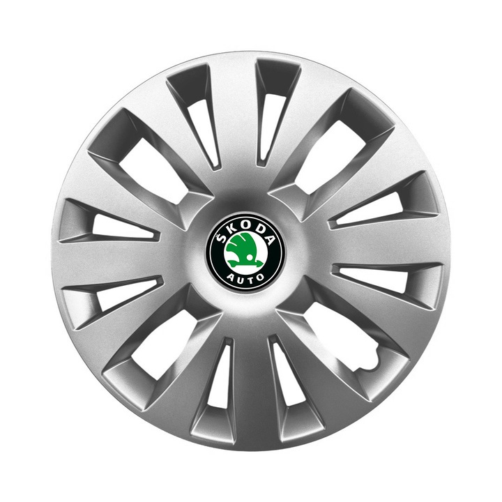 Set 4 Capace Roti R15 AutoSSF ®, Potrivite Jantelor de 15 inch, pentru SKODA, Model 324