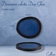 Set vesela, serviciu de masa cu 12 farfurii din ceramica albastra cu margini negre, set farfurii colorate, moderne, diforme, Callena Deep Glaze