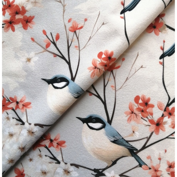 Stofa de mobila imprimata Patri D 10, latime 140 cm