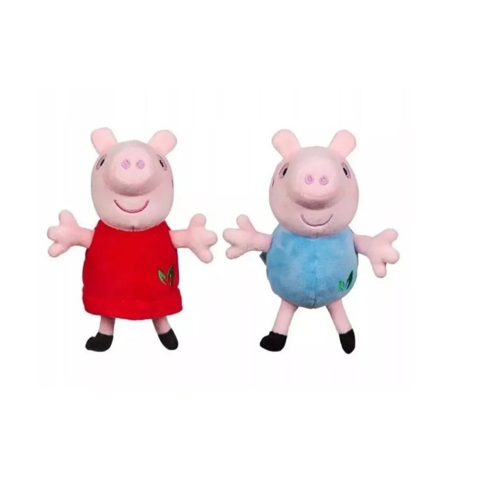 2 db Peppa Pig piros és kék plüss készlet -30 cm