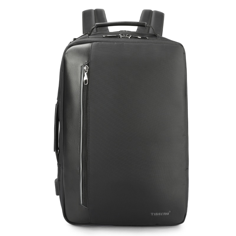 Rucsac laptop 15.6" smart business, convertibil, cu port de incarcare USB, Tigernu, 29x13x43 cm, Negru