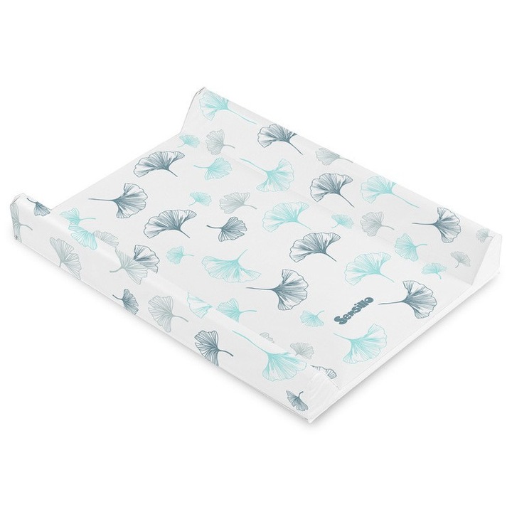 Възглавница за бебешко легло, Sensillo, Полиуретанова пяна, Бяло/Синьо