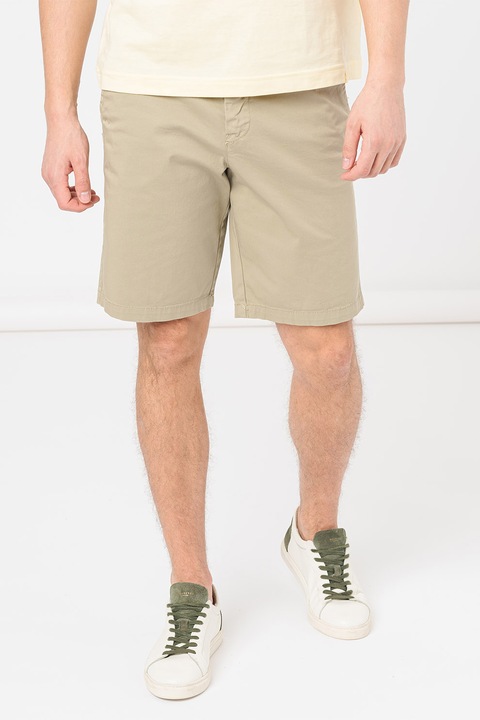 United Colors of Benetton, Egyszínű chino bermudanadrág, Spárgazöld