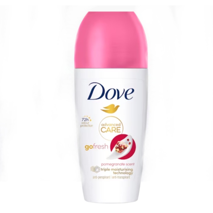 Deodorant antiperspirant roll-on Dove Advanced Care Go Fresh Pomegranate, 50 ml