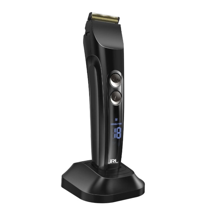 Masina de tuns JRL Fresh Fade 1050, negru, baterie 800mAh, ecran LCD, set complet, 102g