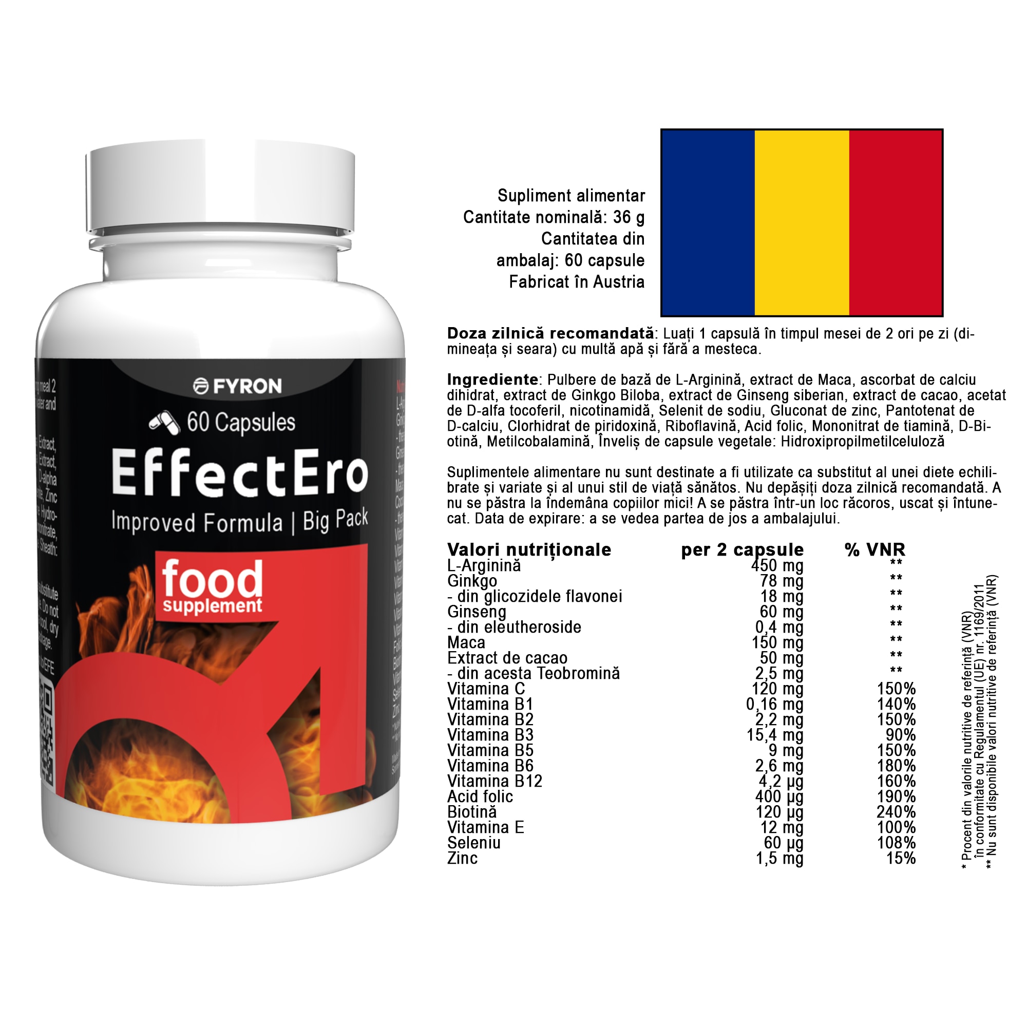 EffectEro, Fyron, 60 Capsule, Multicolor - eMAG.ro