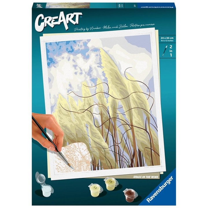 Комплект за рисуване по номера CreArt, Ravensburger, 24x30см, 12 години+, Многоцветен