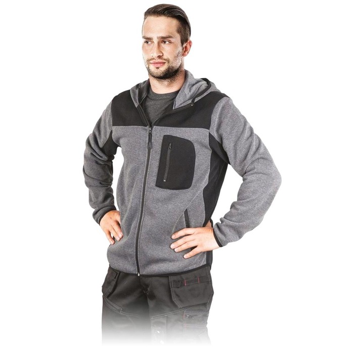 Hanorac de protectie barbati, LEBER HOLLMAN, LH-SCOT DSB, Poliester, Gri/Negru, M