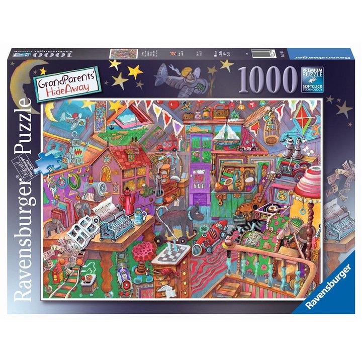Пъзел, Ravensburger, 1000 части, Таван, Многоцветен