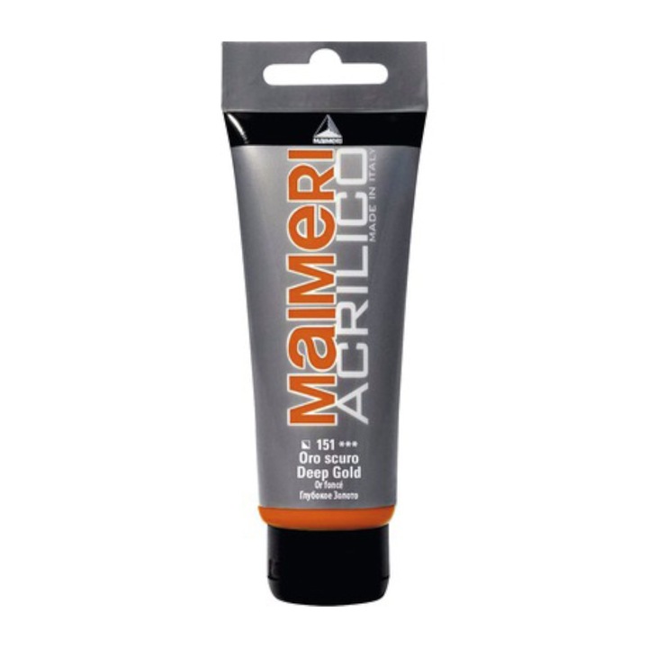 Culoare Acrilica, Deep Gold, 75 ml, Acrilico Maimeri