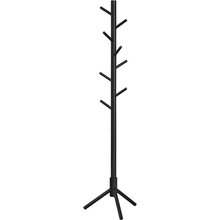 Cuier haine, Songmics, Lemn, 175cm, Negru