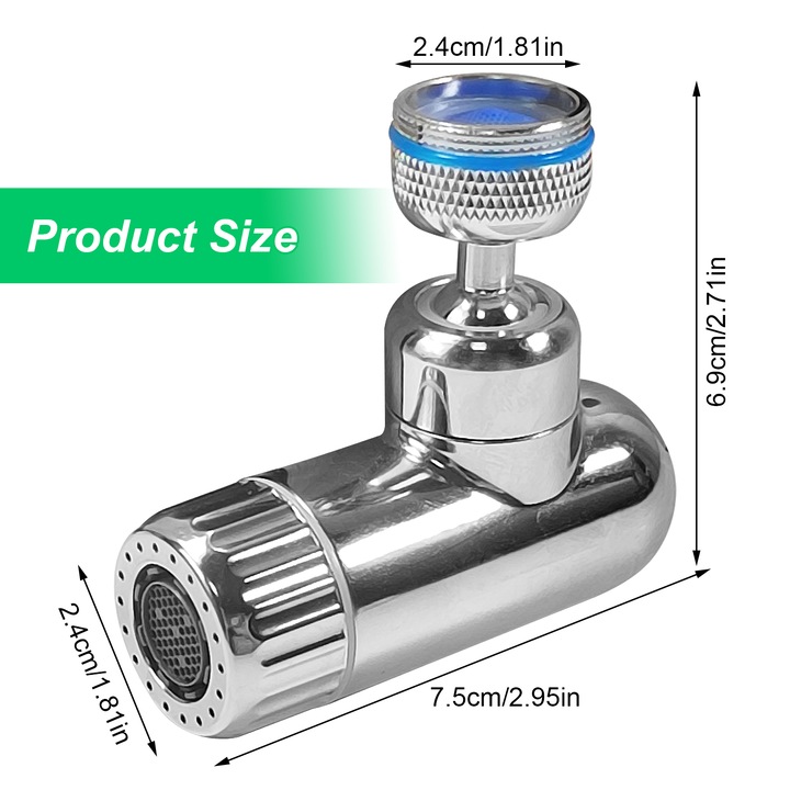 Filtru de robinet, Outinhao, Alama/ABS, Argintiu