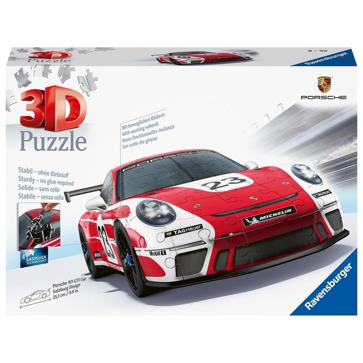 3D пъзел, Ravensburger, Porsche 911 Salzburg Design, 152 части