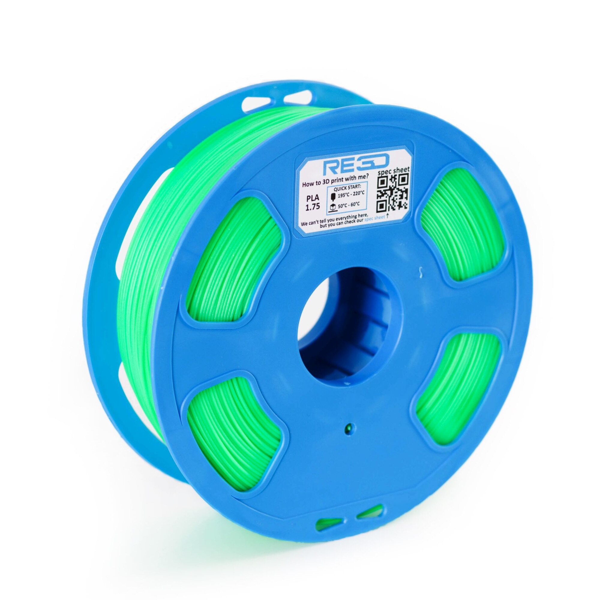 Филамент 3D принтер RE3D PLA Trust, Неоново Зелено, 1.75мм - eMAG.bg