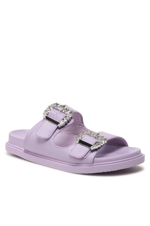 Papuci dama, DeeZee, 302872312, Lila, Piele ecologica, Lila, 37