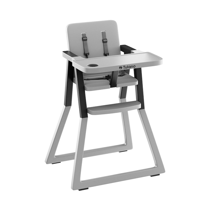 Стол за маса Tulano Morsel 25, 5-точкова система за безопасност, Максимално поддържано тегло 15 kg, Размери 92 x 63 x 48 cm, Сив