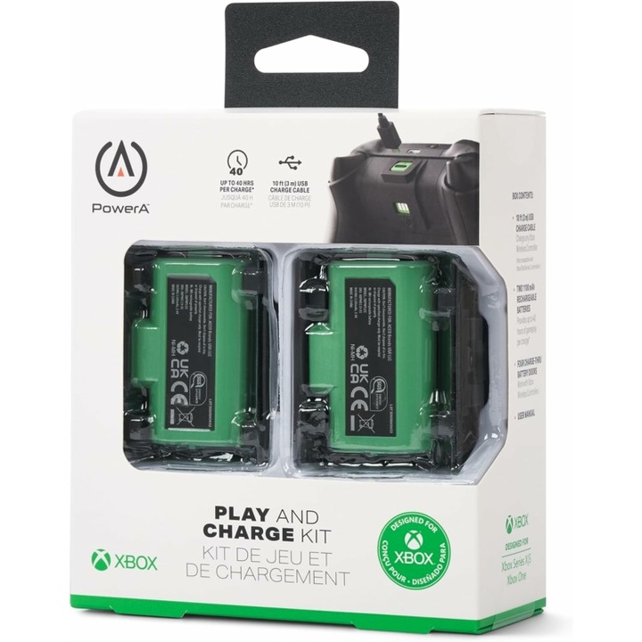 Baterie reincarcabila, PowerA Play & Charge Kit, Xbox Series X, S, Xbox One