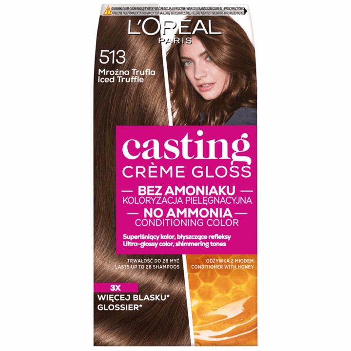 Vopsea de par Loreal Casting Creme Gloss, 513 Frosty Truffles