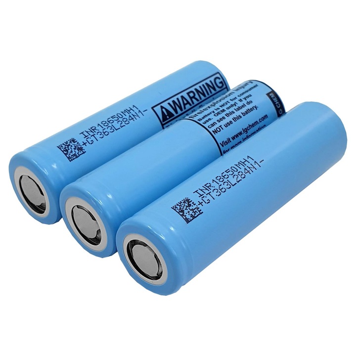 Acumulator Gares, Li-ion 3.6V 3200 mAh LG 18650 MH1, curent maxim de descarcare - 10A pentru boxe portabile si alte dispozitive, 3 buc
