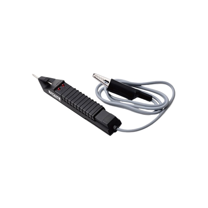 Tester pentru circuite auto Toptul, 3-48 V, 2 LED-uri, cablu 90 cm, clema izolata